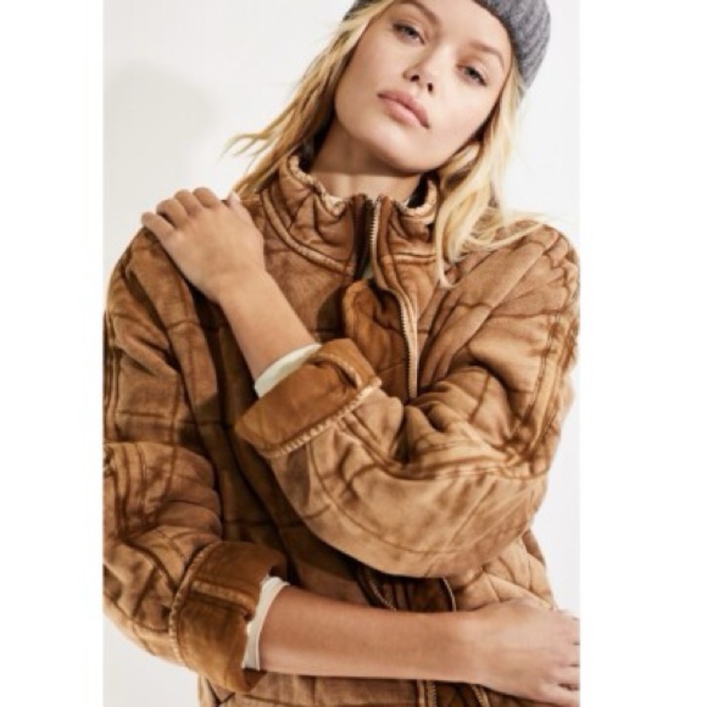 Free people, toasted coconut Dolman Quilted Jacket